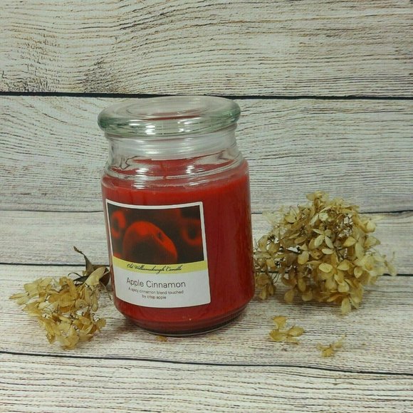Scented Candles Apple Cinnamon Glass Jar Red Candle Home Décor Fragrance Gift - Picture 9 of 11